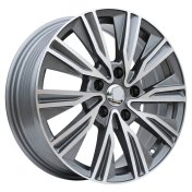 Alu kola Racing Line IN3651F, 17x7 5x120 ET55, šedivá + leštění (zátěžová)