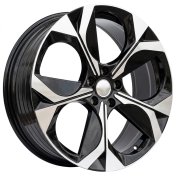 Alu kola Racing Line IN3653F, 20x8 5x112 ET41, černá + leštění