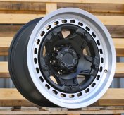 Alu kola Racing Line JT186, 17x9 6x139.7 ET, černá matná + leštěný límec (zátěžová)