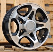 Alu kola Racing Line JT296, 16x7 5x150 ET, černá + leštění