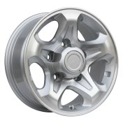 Alu kola Racing Line JT296, 16x7 5x150 ET, stříbrná + leštění