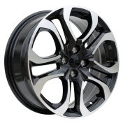 Alu kola Racing Line L1650, 17x6.5 4x100 ET45, černá + leštění