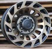 Alu kola Racing Line L2143, 15x8 6x139.7 ET-10, černá + bronzové leštění