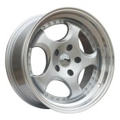 Alu kola Racing Line L2384, 17x9.5 5x120 ET20, stříbrná + leštěný límec