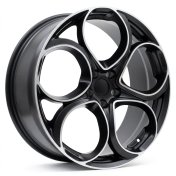 Alu kola Racing Line L2387, 20x8 5x110 ET37, černá matná + leštění