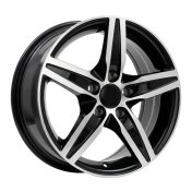 Alu kola Racing Line L299, 14x6 5x100 ET35, černá + leštění