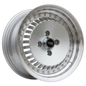 Alu kola Racing Line L475, 14x6.5 4x100 ET20, stříbrná + leštěný límec