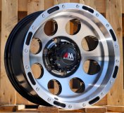 Alu kola Racing Line LU087, 15x10 6x139.7 ET-46, černá + leštění