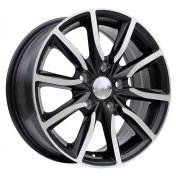 Alu kola Racing Line LU263, 15x6.5 5x114.3 ET40, černá matná + leštění