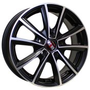 Alu kola Racing Line M15, 15x6 5x110 ET39, černá matná + leštění