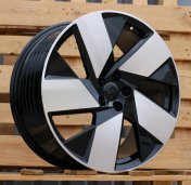 Alu kola Racing Line SR402, 20x8 5x108 ET50.5, černá + leštění (zátěžová)