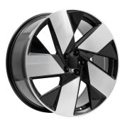 Alu kola Racing Line SR402, 20x8 5x108 ET50.5, černá + leštění (zátěžová)