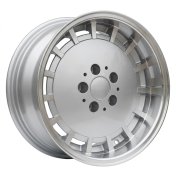 Alu kola Racing Line SW355, 16x9 5x112 ET10, stříbrná + leštěný límec