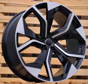 Alu kola Racing Line TX484, 22x10 5x112 ET20, černá + leštění (zátěžová)