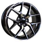 Alu kola Racing Line XE137, 18x8 5x112 ET43, černá + leštění