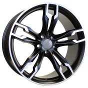 Alu kola Racing Line XE169, 20x9.5 5x120 ET40, černá matná + leštění