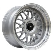 Alu kola Racing Line XE244, 18x9.5 5x120 ET30, stříbrná + leštěný límec