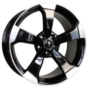 Alu kola Racing Line XE351, 19x8.5 5x112 ET32, černá + leštění