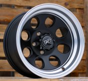 Alu kola Racing Line XF171, 15x8 5x114.3 ET20, černá matná + leštěný límec