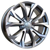 Alu kola Racing Line XF562, 17x7.5 5x112 ET40, šedivá + leštění