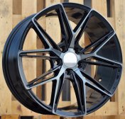 Alu kola Racing Line Y0036, 18x8 5x114.3 ET40, černá + černé leštění