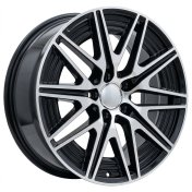 Alu kola Racing Line Y0102, 19x7.5 5x112 ET40, černá + leštění (zátěžová)