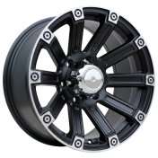 Alu kola Racing Line Y0210, 17x8.5 6x139.7 ET, černá matná + leštěný límec (zátěžová)