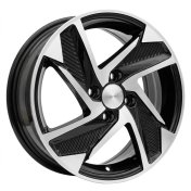 Alu kola Racing Line Y1169, 15x6 4x100 ET48, černá + leštění