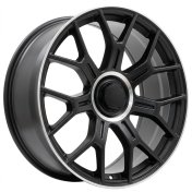 Alu kola Racing Line Y1188, 19x8.5 5x112 ET38, černá + leštěný límec (zátěžová)