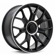 Alu kola Racing Line Y1188, 18x8 5x112 ET32.5, černá matná + leštěný límec