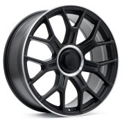 Alu kola Racing Line Y1188, 20x8.5 5x112 ET38, černá matná + leštěný límec (zátěžová)