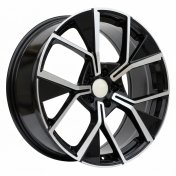Alu kola Racing Line Y1196, 19x8.5 5x112 ET38, černá + leštění (zátěžová)