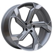 Alu kola Racing Line Y1201, 19x8.5 5x112 ET34, šedivá + leštění