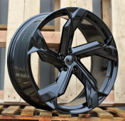 Alu kola Racing Line Y1201, 22x9.5 5x112 ET36, šedivá + leštění (zátěžová)