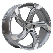 Alu kola Racing Line Y1201, 19x8.5 5x112 ET34, šedivá matná + leštění