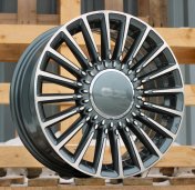 Alu kola Racing Line Y1210, 16x6.5 4x98 ET35, šedivá + leštění