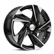 Alu kola Racing Line Y1220, 16x6.5 4x100 ET45, černá + leštění