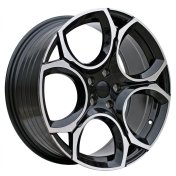 Alu kola Racing Line Y1232, 17x7.5 5x112 ET45, černá + leštění