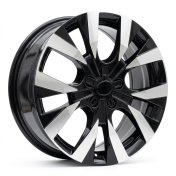 Alu kola Racing Line Y1248, 17x7 5x108 ET45, černá + leštění