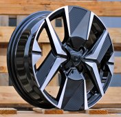 Alu kola Racing Line Y1256, 16x6.5 4x108 ET32, černá + leštění