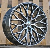 Alu kola Racing Line YF0412, 19x8 6x120 ET48, černá + leštění (zátěžová)