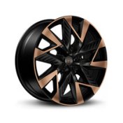 Alu kola Racing Line YF0443, 19x8 5x112 ET40, černá matná + měděná barva leštění