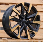 Alu kola Racing Line YF0443, 19x8 5x112 ET40, černá matná + měděná barva leštění
