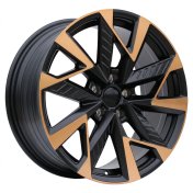 Alu kola Racing Line YF0443, 18x8 5x112 ET40, černá matná + měděná barva leštění