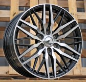 Alu kola Racing Line YF0453, 18x8 6x120 ET48, černá + leštění (zátěžová)