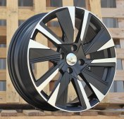Alu kola Racing Line YF1152, 18x7 4x108 ET35, černá matná + leštění