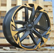 Alu kola Racing Line YF3005, 20x8.5 5x112 ET38, černá matná + měděná barva leštění (zátěžová)