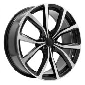Alu kola Racing Line YF5708, 20x8.5 5x108 ET45, černá + leštění (zátěžová)