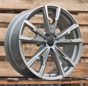 Alu kola Racing Line YF5710, 19x8 5x112 ET46, šedivá + leštění