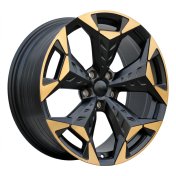 Alu kola Racing Line YF5717, 19x8.5 5x112 ET38, černá matná + měděná barva leštění
